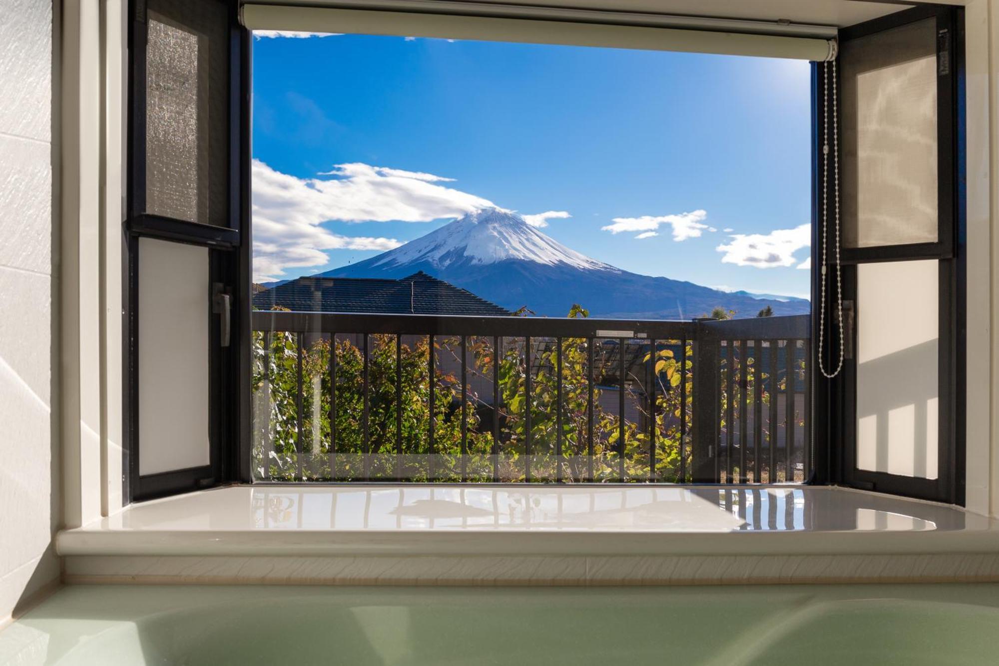 View Of Mt Fuji Free Transportation Bicycle Rental Ok 富士山眺望 Fujikawaguchiko Ngoại thất bức ảnh